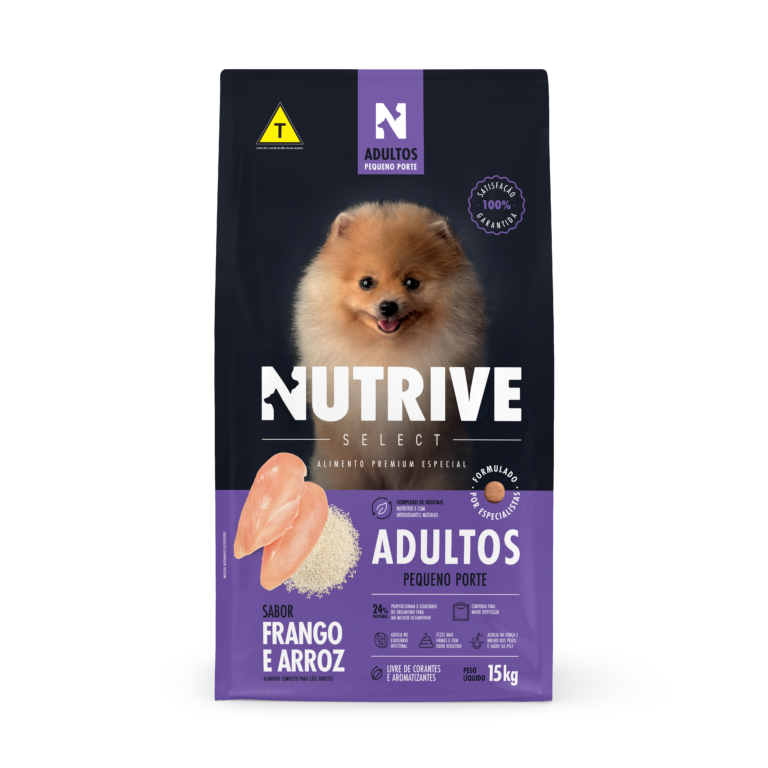 Ração Nutrive Select Cães Adultos Raças Pequenas Frango e Arroz 15kg